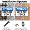 Signmission Keep Off Fence, 10 in W x Rectangle, Plastic OS-2PACK-NS-P-710-L-13820 - alternate 4